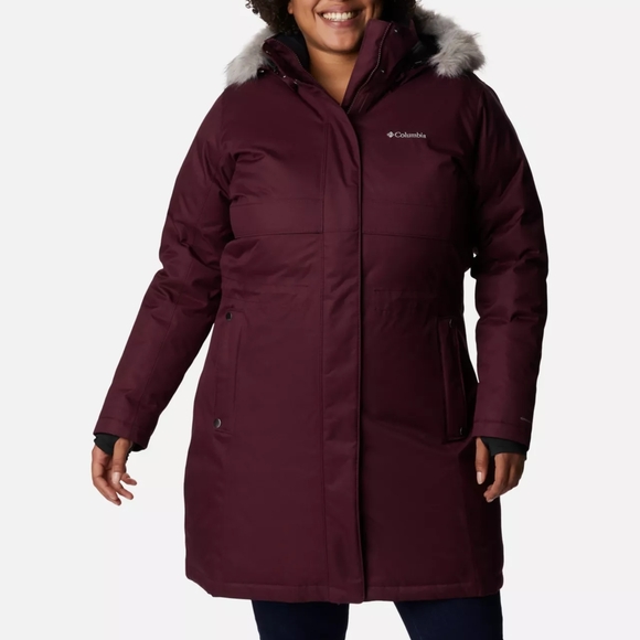 Columbia Women's Apres Arson Burgundy Winter Coat - Picture 1 of 7